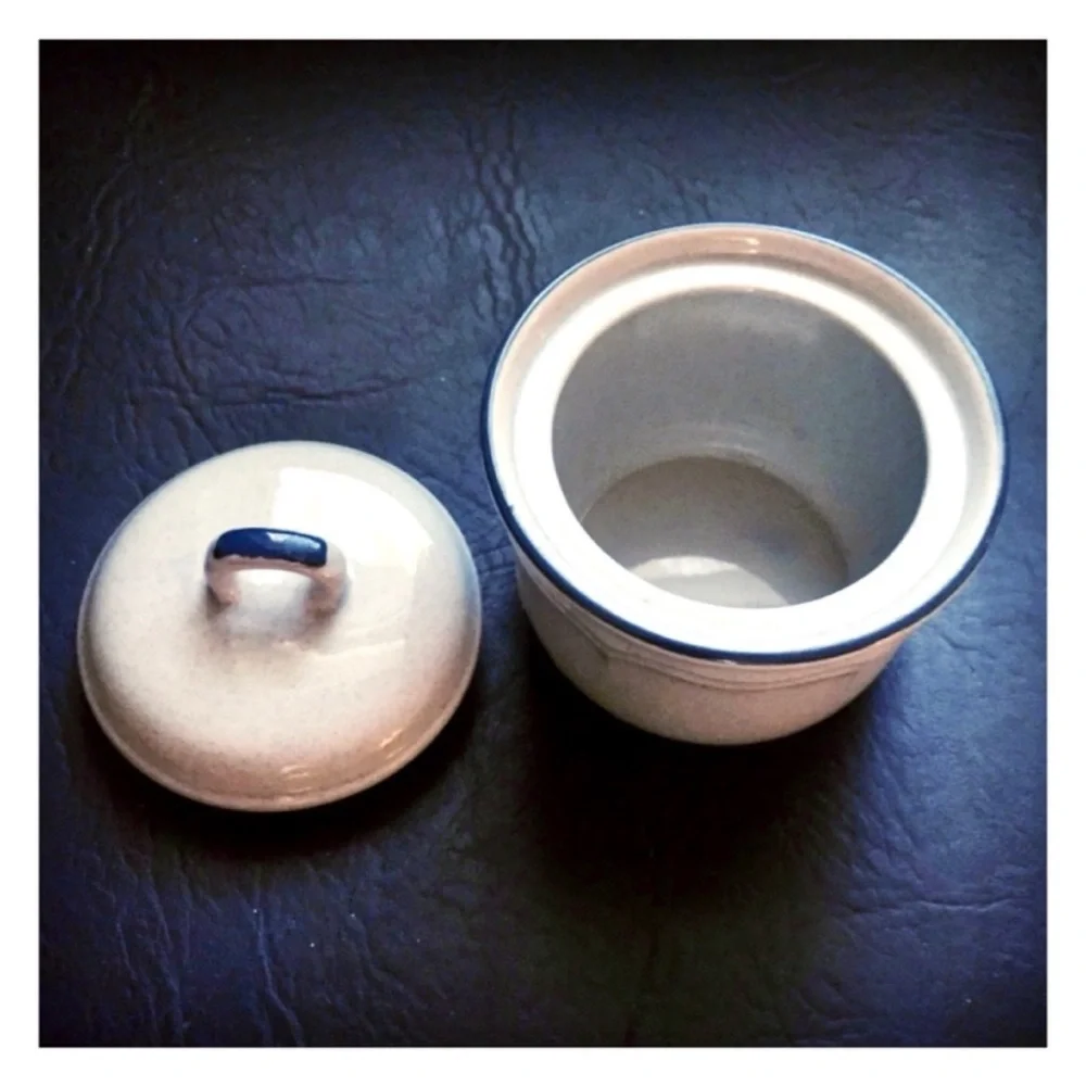 Vintage Stoneware Sugar Bowl with Lid Made in Japan for INTERNATIONAL